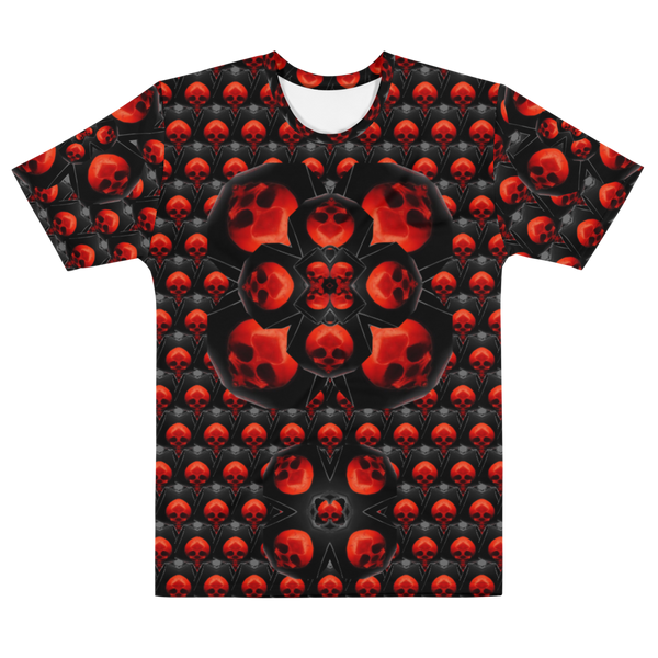 Symmetrical Protective Pattern Skull Dark Version AOP T-shirt - SkySkull Art