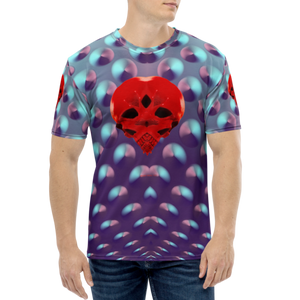 Super Heart Protector Dot  AOP T-shirt - SkySkull Art