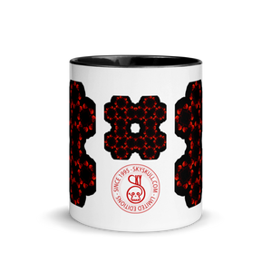 X Skull Flower Mug with Color 11oz - SkySkull Art