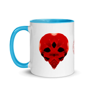 Heart Skull 737 Mug with Color 11oz - SkySkull Art