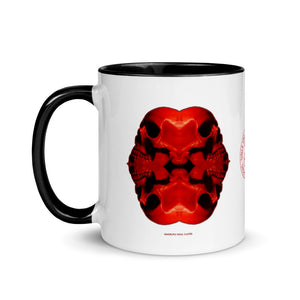 Quadruple Skull Cluster Mug with Color 11oz - SkySkull Art