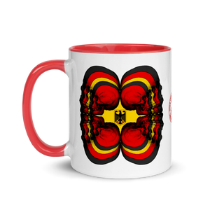 Skull World German Flag Mug with Color 11oz - SkySkull Art