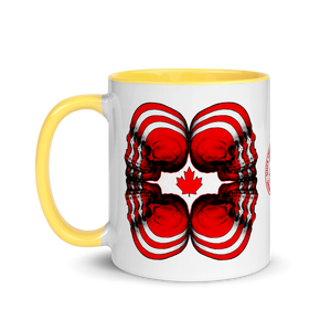 Skull World Canadian Flag Mug with Color 11oz - SkySkull Art