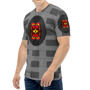 Smooth Hypnotic Skull German Flag  AOP T-shirt - SkySkull Art