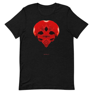 Heart Skull 737 Printed on Front + Back Logo, Unisex - SkySkull Art